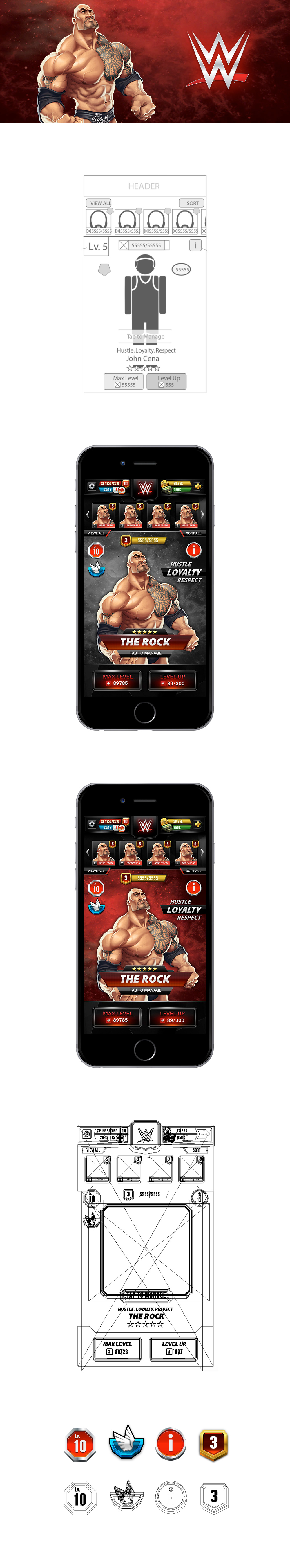 WWE Mobile Gaming Design