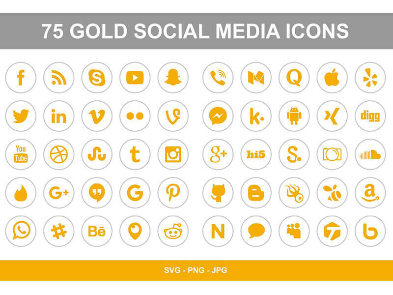 Orange-Round-Flat-Social-Media-Icons – UI Design, Motion Design & 2D