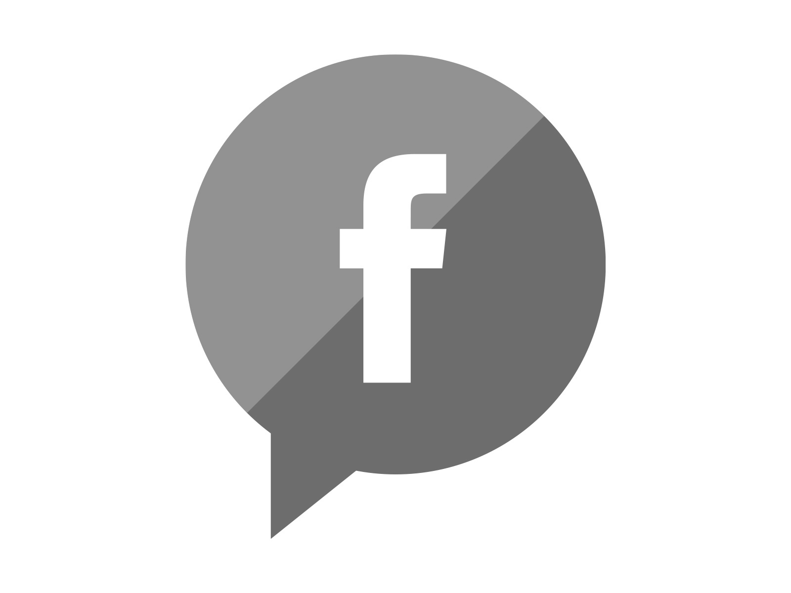 Black White Facebook Messenger Icon By Alfredo