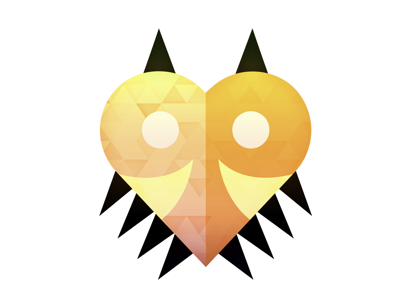 Yellow Zelda Majoras Mask Icon Design